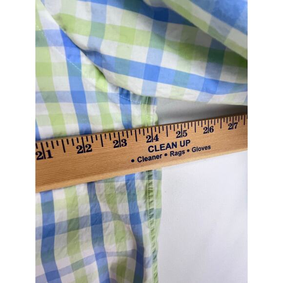 Vineyard Vines Men's L Blue/Green Plaid Button Front Preppy Summer - Picture 4 of 6